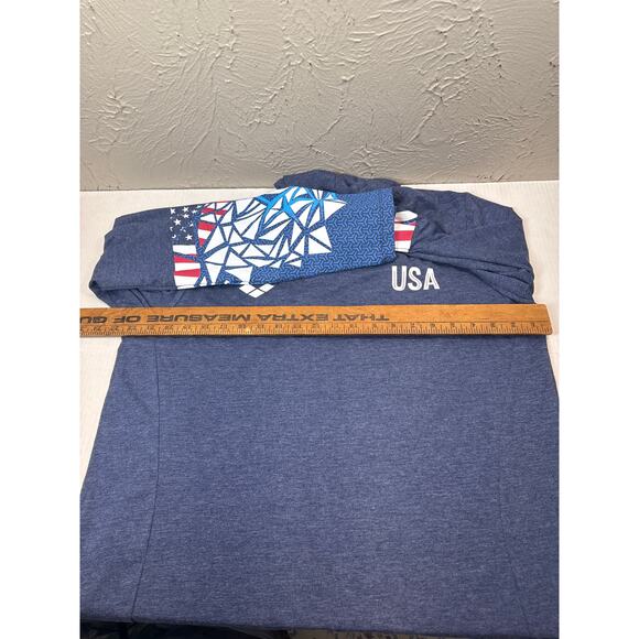 Arena Bishamon Collection Unisex USA OG Long Sleeve Navy Hoody Size XXL - Picture 5 of 5